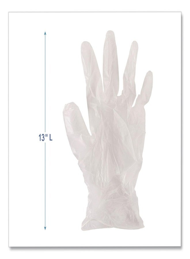 Boardwalk BWK365MCT General Purpose Vinyl Glove, 2-3/5 mil, Vinyl, Medium, Clear (Pack of 1000) - Image 3